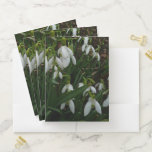 Snowdrops I (Galanthus) White Spring Flowers Pocket Folder