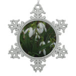 Snowdrops I (Galanthus) White Spring Flowers Snowflake Pewter Christmas Ornament