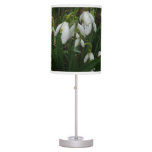Snowdrops I (Galanthus) White Spring Flowers Table Lamp