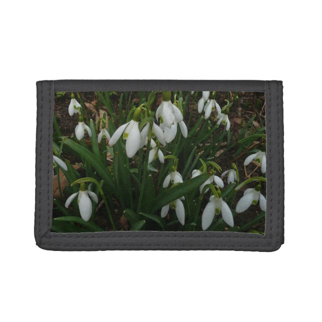 Snowdrops I (Galanthus) White Spring Flowers Trifold Wallet (Front)