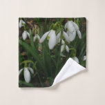 Snowdrops I (Galanthus) White Spring Flowers Wash Cloth