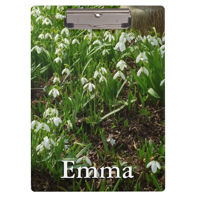 Snowdrops II (Galanthus) Spring Floral Clipboard (Front)