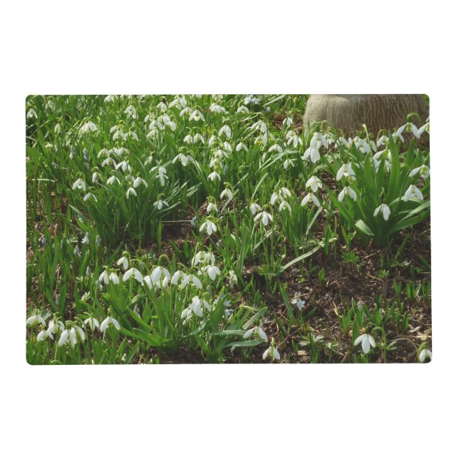 Snowdrops II (Galanthus) Spring Floral Placemat (Front)
