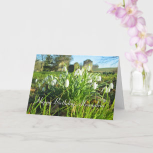 Snowdrops in Sunshine - Personalized Birthday Card