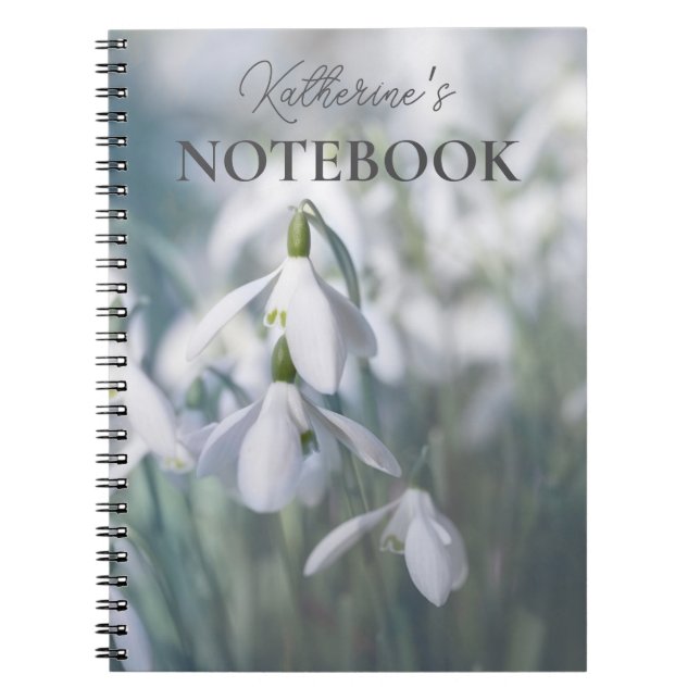 Snowdrops Personalized Notebook  (Front)