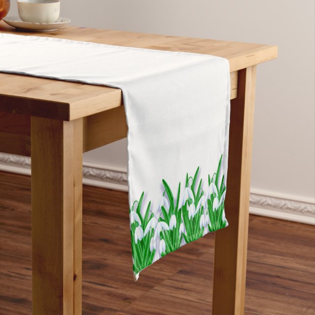 Snowdrops Short Table Runner (In Situ)