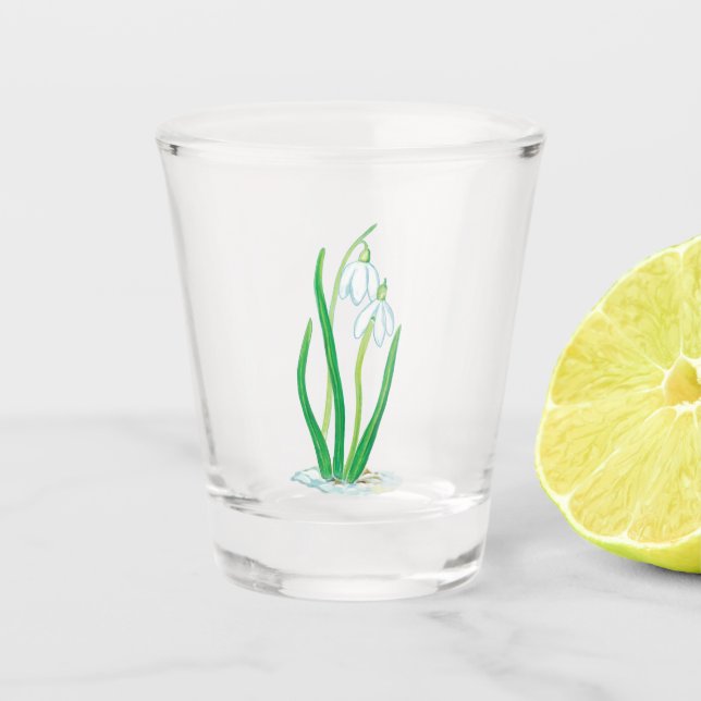 Snowdrops  shot glass (Front)