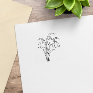 Snowdrops - Spring Flowers 2 Rubber Stamp