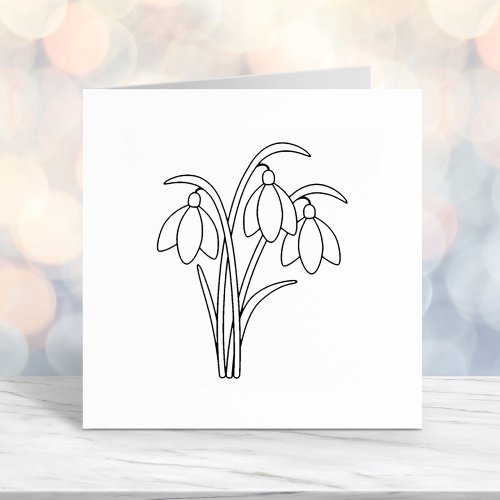 Snowdrops _ Spring Flowers Color Me Self_inking Stamp