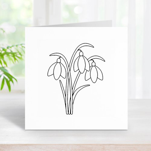 Snowdrops _ Spring Flowers Rubber Stamp