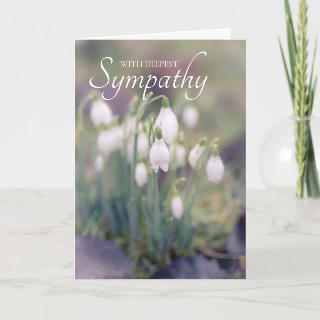 Snowdrops Sympathy Card (Front)