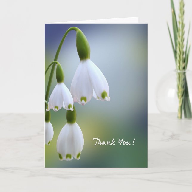 Snowdrops Thank You Card (Front)