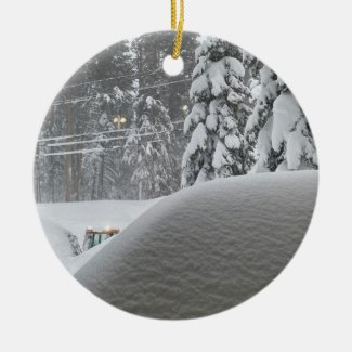 Snowed-In Ceramic Ornament