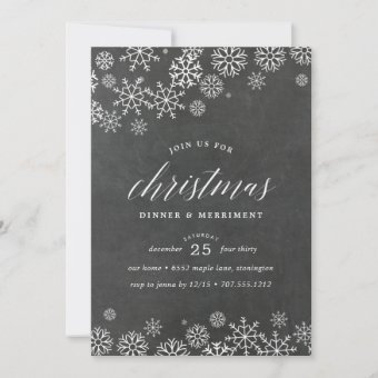 Snowed In | Christmas Dinner Invitation | Zazzle