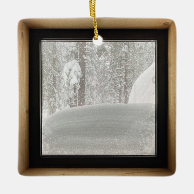 Snowed In Folks! Ceramic Ornament (Front)