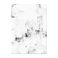 'Snowfall' Black and White Abstract Art Canvas Print
