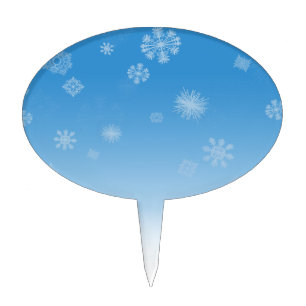 Snowfall Cake Topper