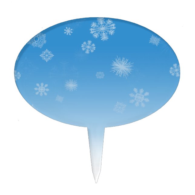 Snowfall Cake Topper (Front)