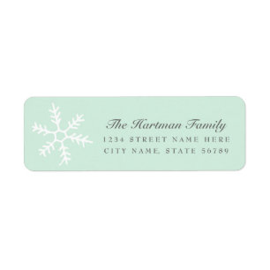 Snowfall Holiday Return Address Labels