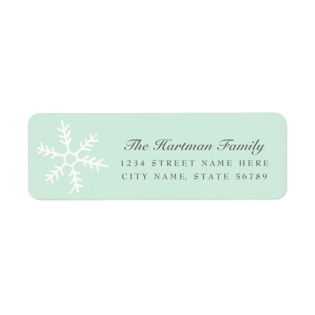 Snowfall | Holiday Return Address Labels (Front)