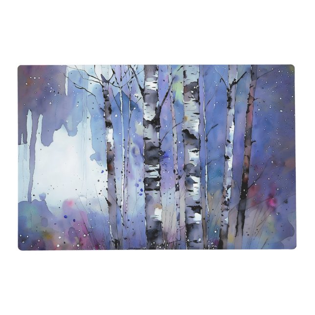 Snowfall in the Enchanted Birch      Placemat (Front)