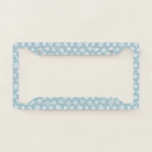 Snowfall License Plate Frame