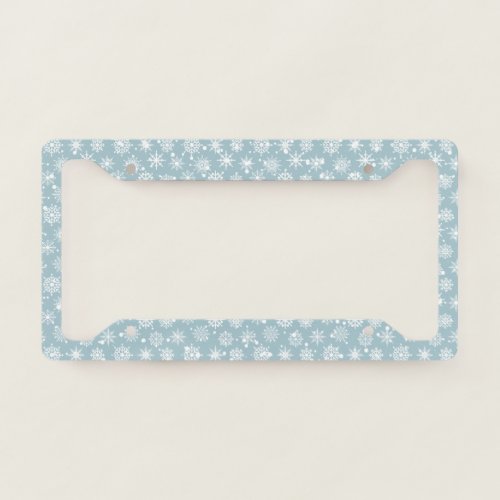 Snowfall License Plate Frame