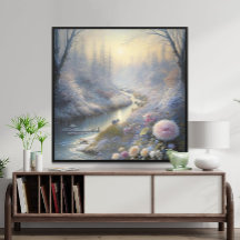 Snowfall Magical Landscape Art Tranquil Winter