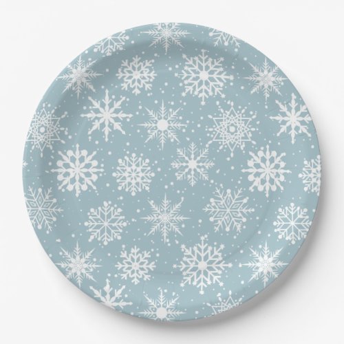 Snowfall Paper Plates