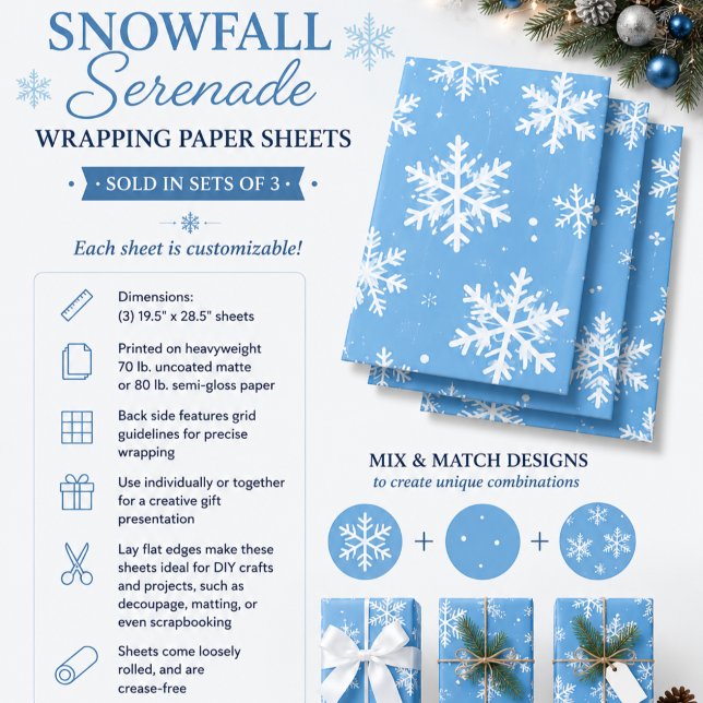 Snowfall Serenade Wrapping Paper Sheets (Creator Uploaded)