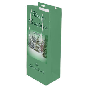 Snowfall Serenity Christmas Wine Gift Bag