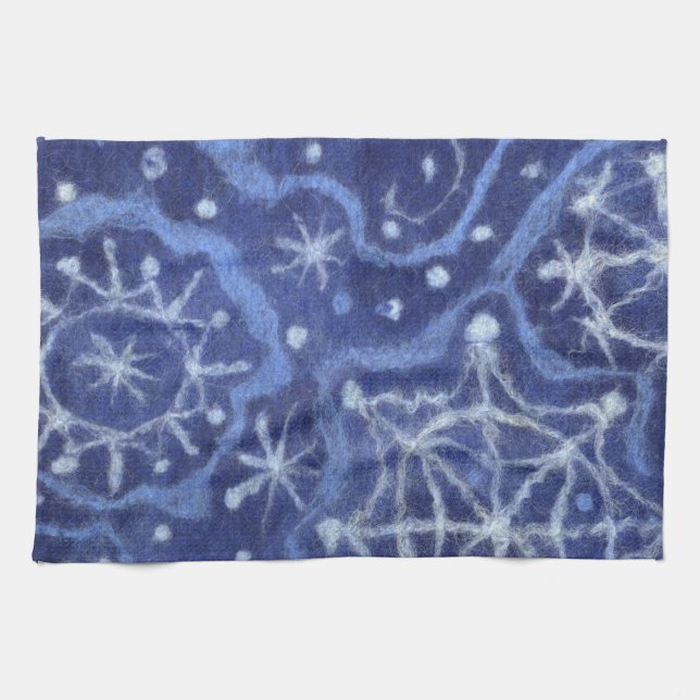 Snowfall Snowflakes Snow Flakes Flurry New Year Towel (Horizontal)