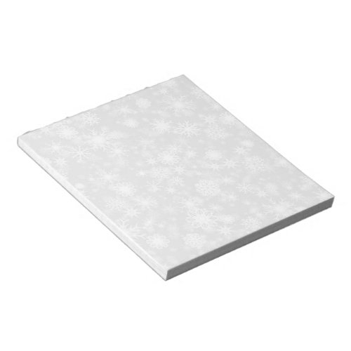 Snowfall White Notepad