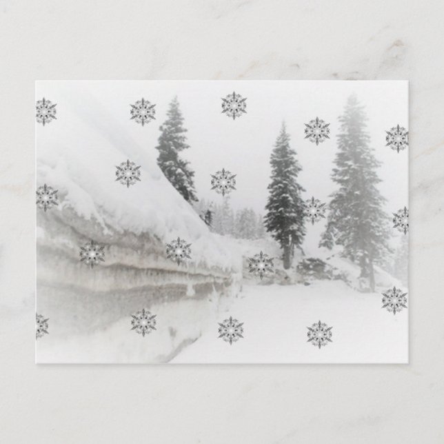 Snowfall winter christmas holiday postcard (Front)