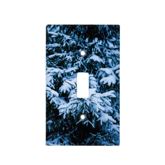Snowfall Winter Christmas Tree Light Switch Cover (Front)