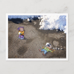 snowfight postcard