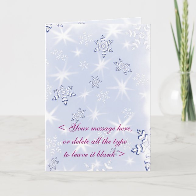 SNOWFLAKE-1 Customizable Card (Front)