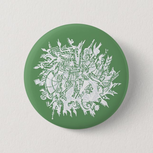 SnowFlake 1 Pinback Button (Front)