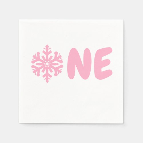 Snowflake 1st Birthday Napkins