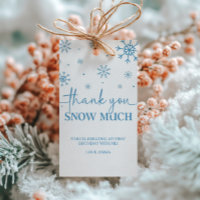 Snowflake 1st Birthday Winter Thank You