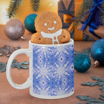 Snowflake Abstract Pattern Coffee Mug by Gingezel at Zazzle