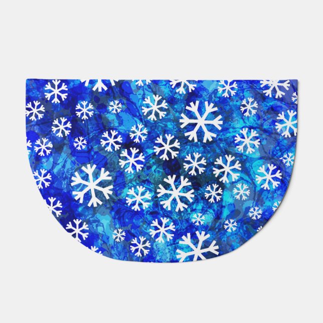 Snowflake Abstract: Vintage Seamless Pattern. Doormat (Front)