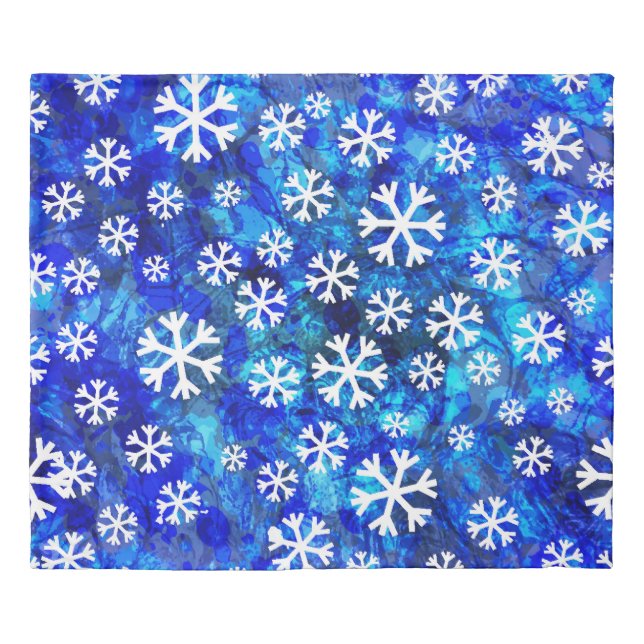 Snowflake Abstract: Vintage Seamless Pattern. Duvet Cover (Front)