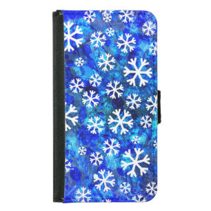 Snowflake Abstract: Vintage Seamless Pattern. Samsung Galaxy S5 Wallet Case