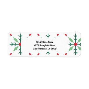 Snowflake address label