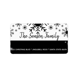 Snowflake address Label