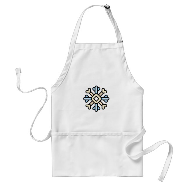 snowflake adult apron (Front)