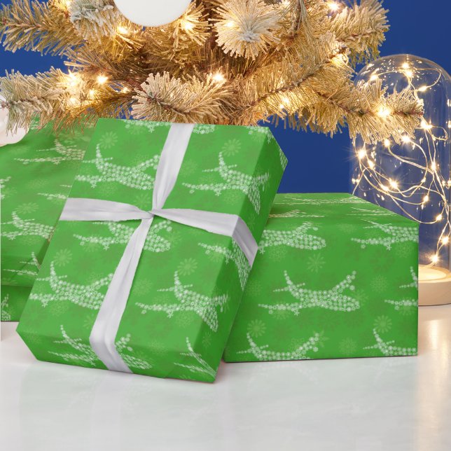 Snowflake Airliner -  Wrapping Paper (Holidays)