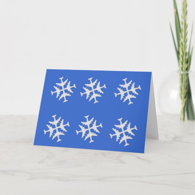 Snowflake Airplane Card (Front)