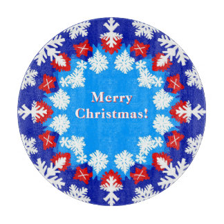 Snowflake and Gift Patterns Cutting Board